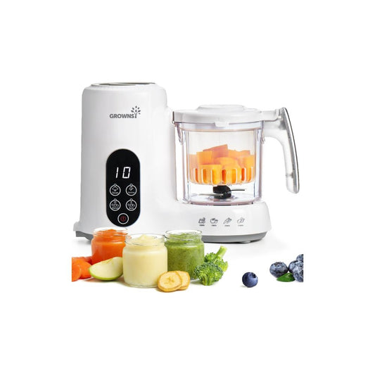 GROWNSY Máquina de Alimentos para Bebés | Cocción al Vapor + Mezcla en 1 Paso | Esterilizador Integrado