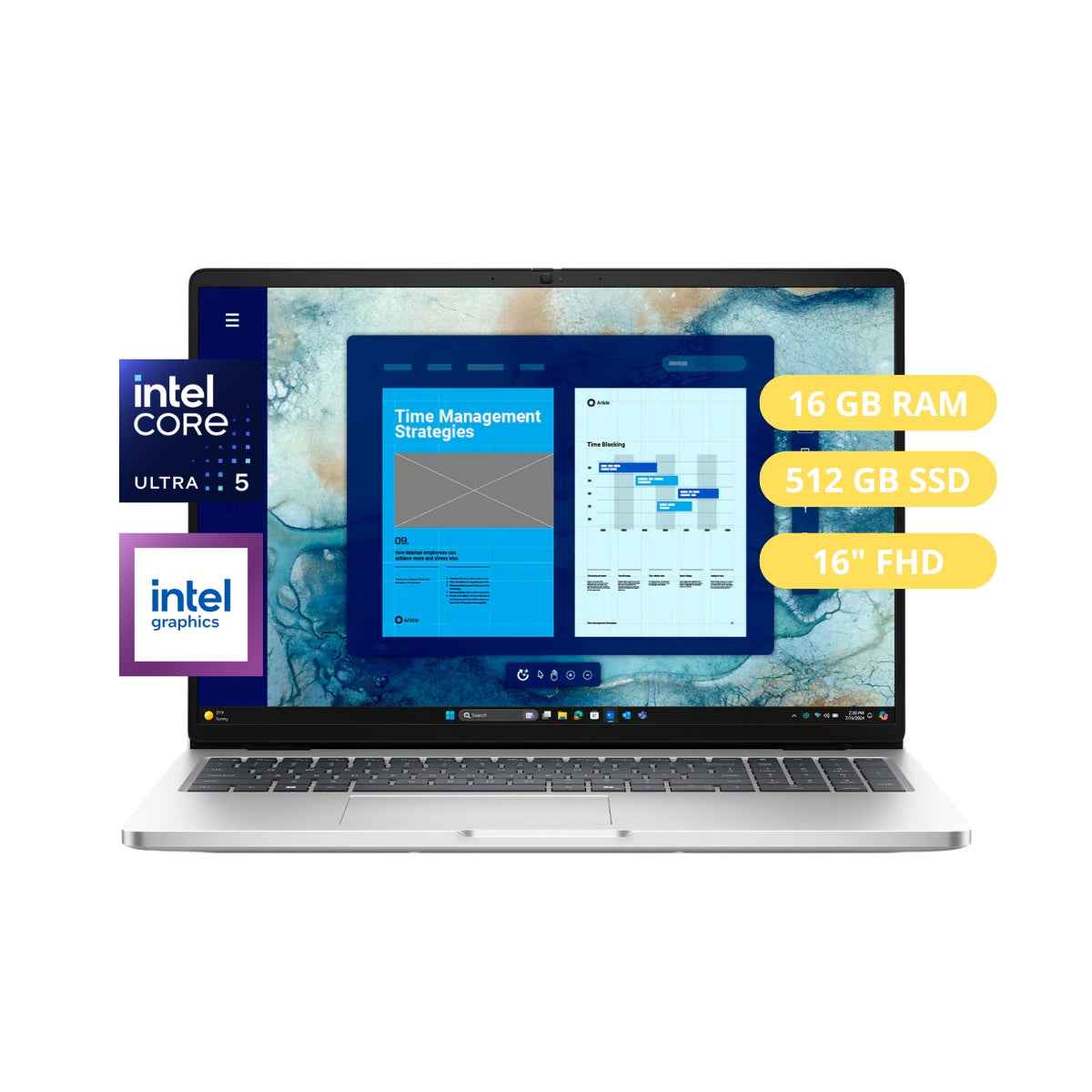 Intel Core Ultra 5 235U Computadora portátil 40.6 cm (16") Full HD+ 16 GB DDR5-SDRAM 512 GB SSD Wi-Fi 6E (802.11ax)
