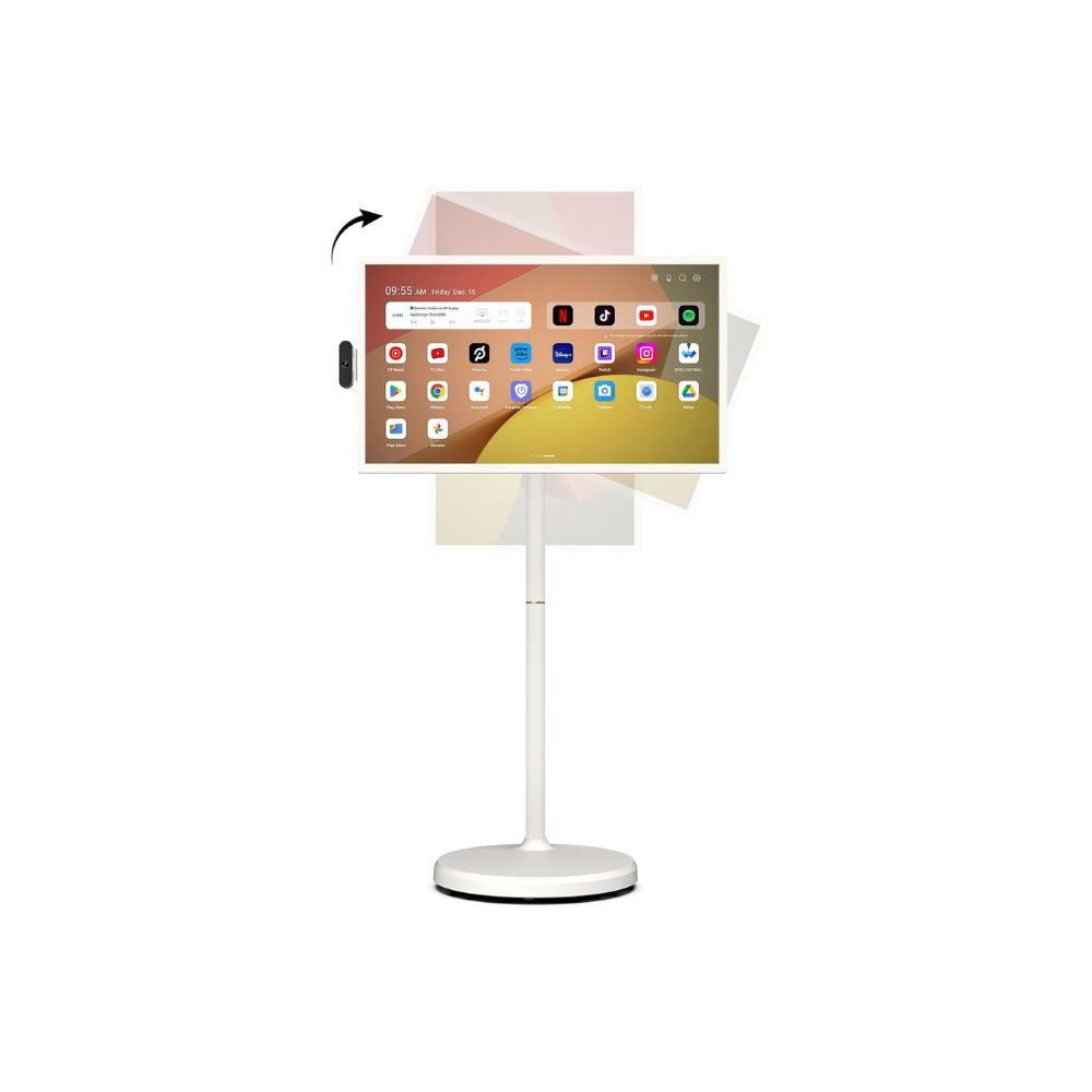 ApoloSign TV Portátil Inteligente 32" FHD | Android 14 | 16 (8+8) GB de RAM+128GB | Batería 9300mAh | Certificado Google EDLA (2ª Generación)