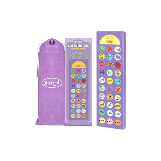 Joyreal Dispositivo AAC para Autismo | 23 Mensajes Preinstalados + 6 Botones Personalizables | Herramienta de Comunicación No Verbal 🧩✨