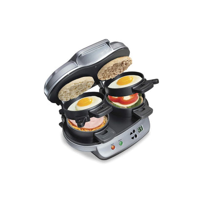 Sandwichera Dual para Desayuno - Hamilton Beach