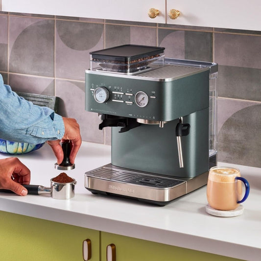 Máquina de Café Espresso Semiautomática con molinillo de rebabas - KitchenAid