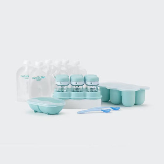 Nutribullet Baby - Kit de Preparación de Comidas para Bebés y Niños | Incluye Bandeja Congeladora, Bolsas Reutilizables y Cuchara