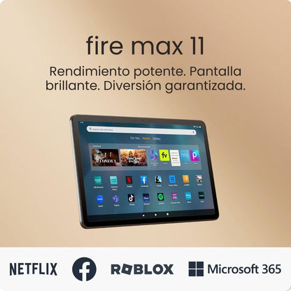 Tablet Amazon Fire Max 11, procesador octa-core, 4 GB RAM,