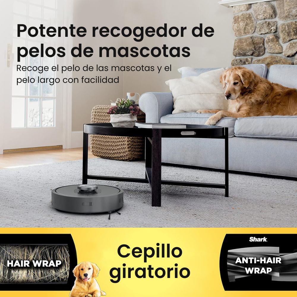 Robot Aspirador Inteligente con Vaciado Automático | ¡Perfecto para Hogares con Mascotas! - Shark Matrix RV2310AE