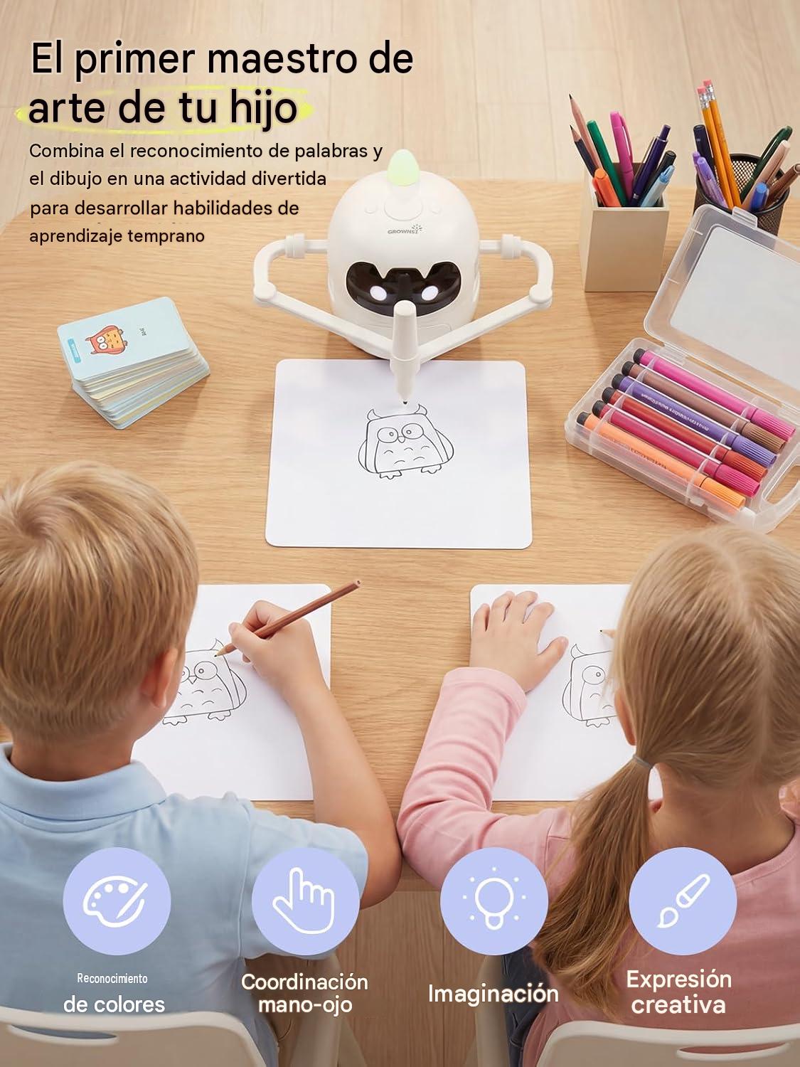 Robot de Dibujo Inteligente para Niños de 3 a 8 Años - Grownsy