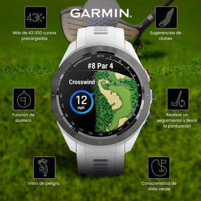 Garmin Approach S70 – Reloj Inteligente Premium para Golf y Multideporte