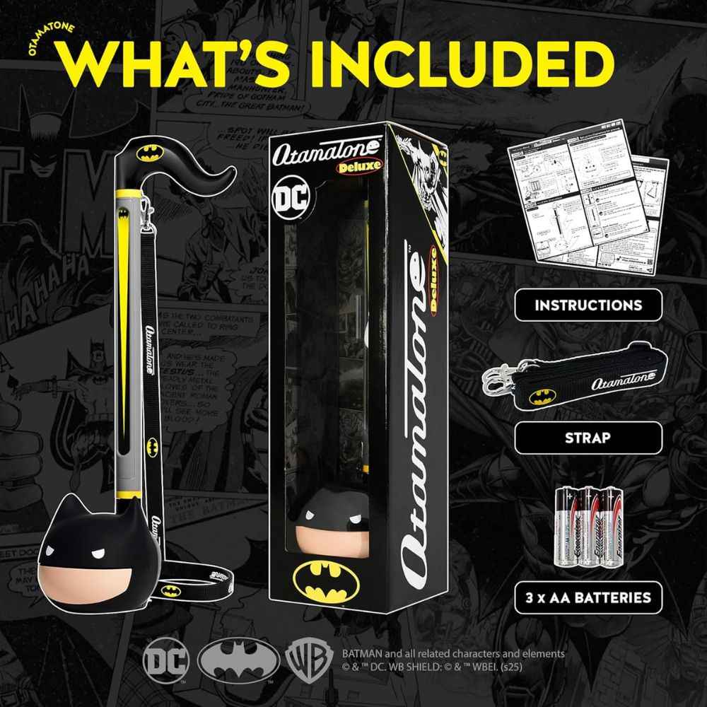 Otamatone Deluxe Edición Batman – Instrumento Musical Electrónico | Incluye Correa y Pilas