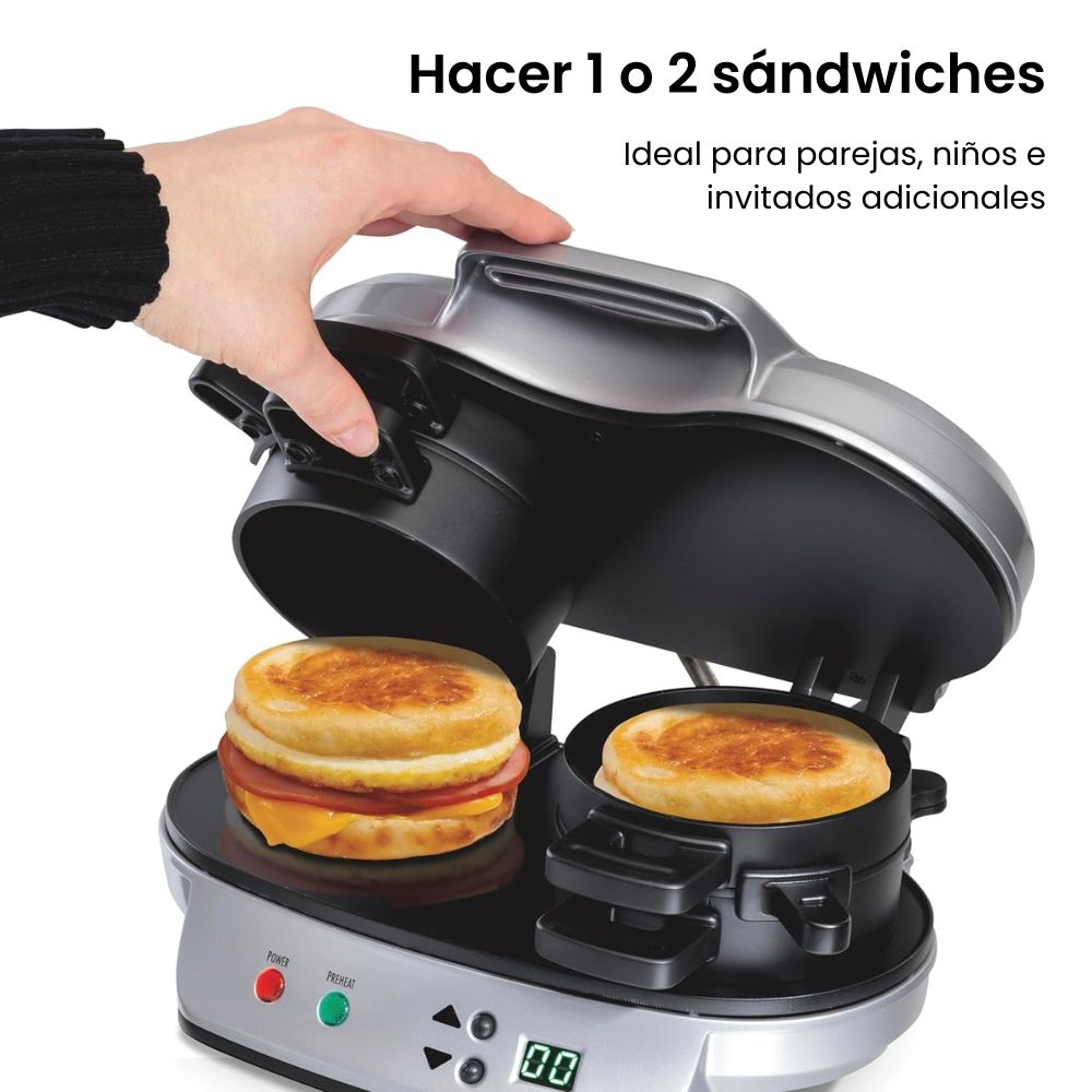 Sandwichera Dual para Desayuno - Hamilton Beach