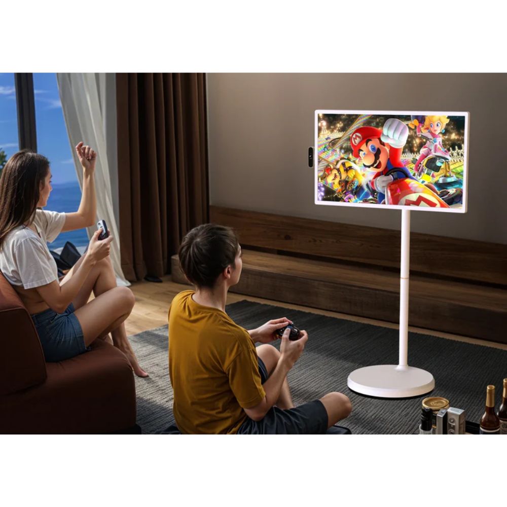 ApoloSign TV Portátil Inteligente 32" FHD | Android 14 | 16 (8+8) GB de RAM+128GB | Batería 9300mAh | Certificado Google EDLA (2ª Generación)
