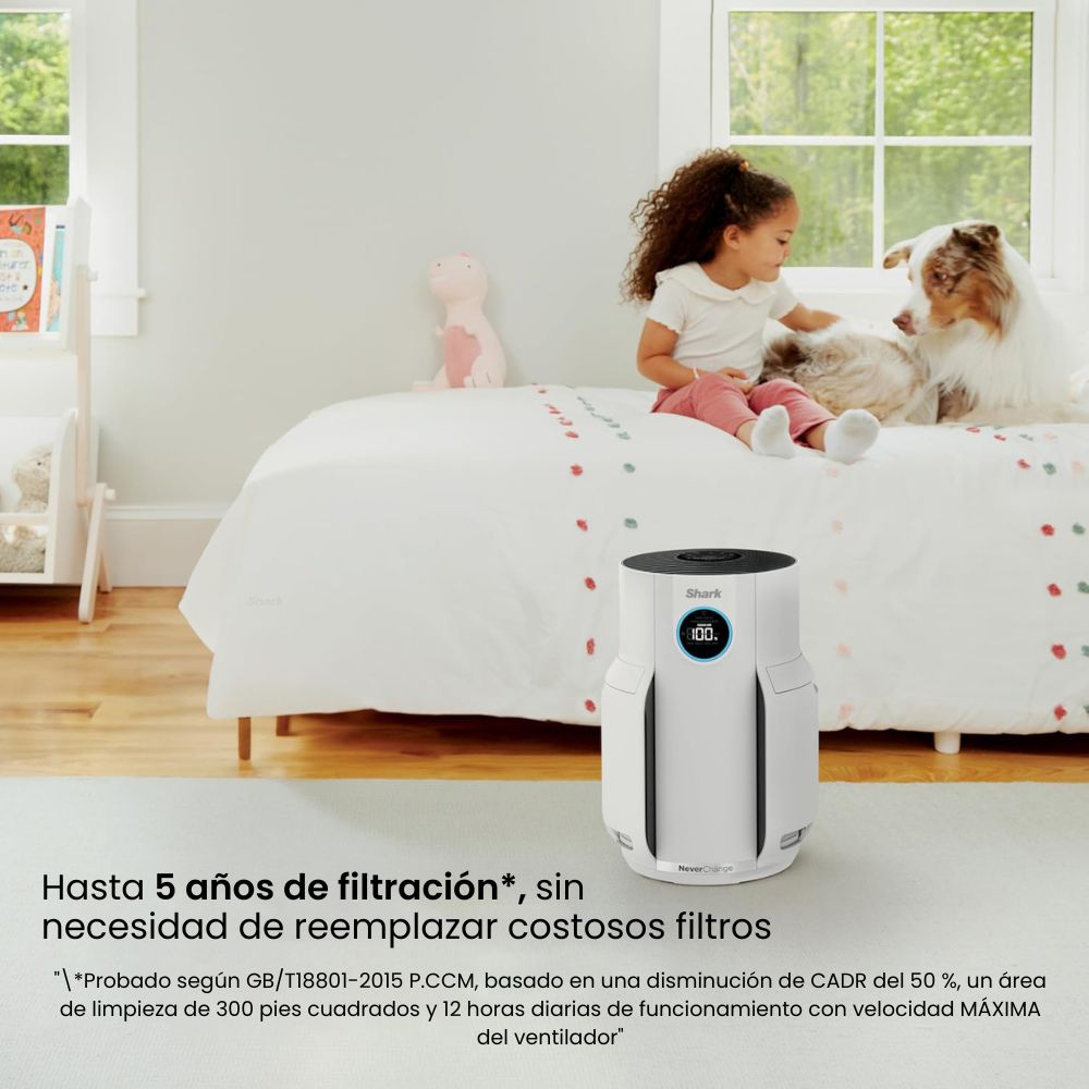 Purificador de Aire con Filtro HEPA | Para 650 pies² - Shark NeverChange