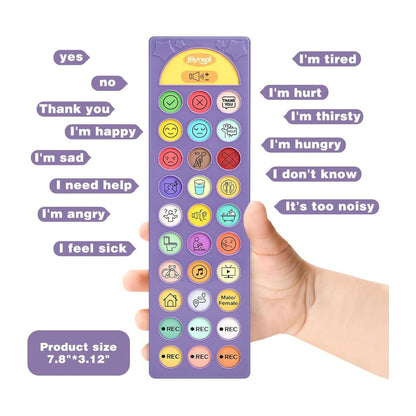 Joyreal Dispositivo AAC para Autismo | 23 Mensajes Preinstalados + 6 Botones Personalizables | Herramienta de Comunicación No Verbal 🧩✨