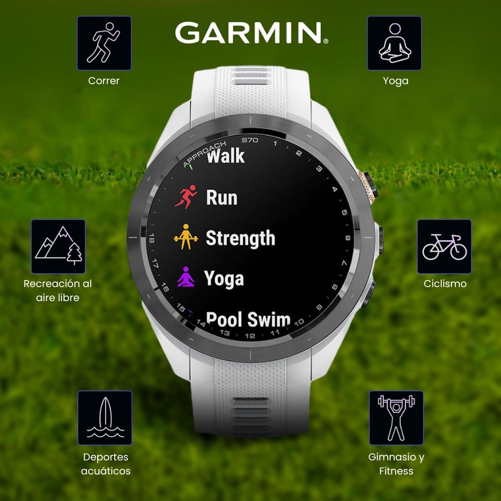 Garmin Approach S70 – Reloj Inteligente Premium para Golf y Multideporte