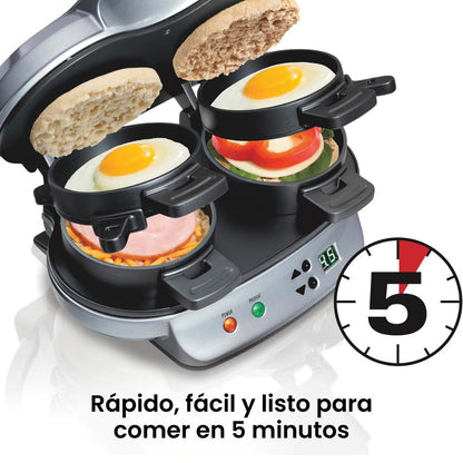 Sandwichera Dual para Desayuno - Hamilton Beach