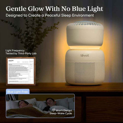 LEVOIT – Purificador de Aire para Habitación de Bebés | Máquina de Ruido Blanco + Luz Nocturna