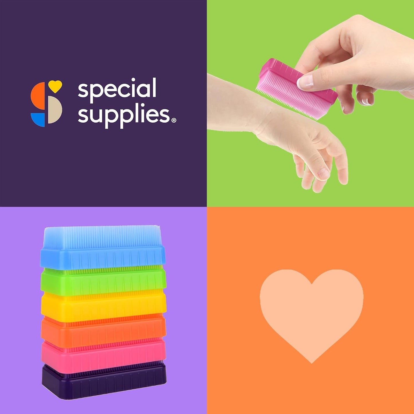 Cepillos de Terapia Sensorial para Estimulación, Paquete de 6 - Special Supplies