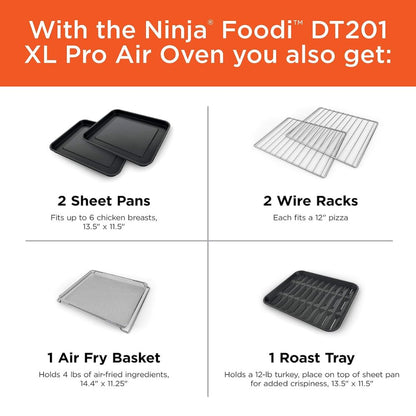 🍗 Ninja Foodi XL Pro – Horno de Aire 10 en 1 | 21L de Capacidad | 1800W | Ideal para Familias Grandes 🔥✨