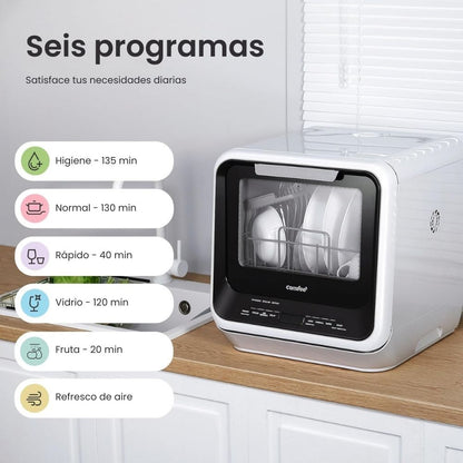 🧼 COMFEE' Lavavajillas de Encimera Portátil con Tanque Integrado – Limpieza Sin Instalación