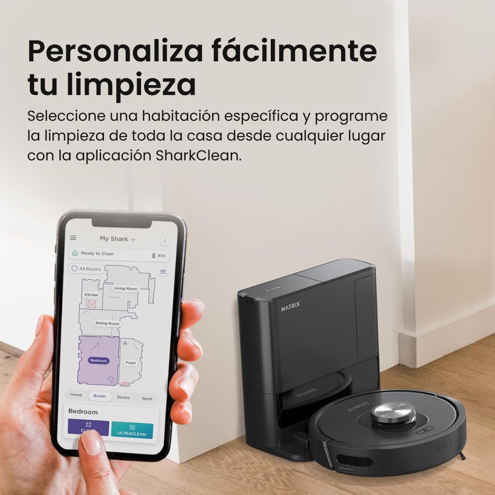 Robot Aspirador Inteligente con Vaciado Automático | ¡Perfecto para Hogares con Mascotas! - Shark Matrix RV2310AE