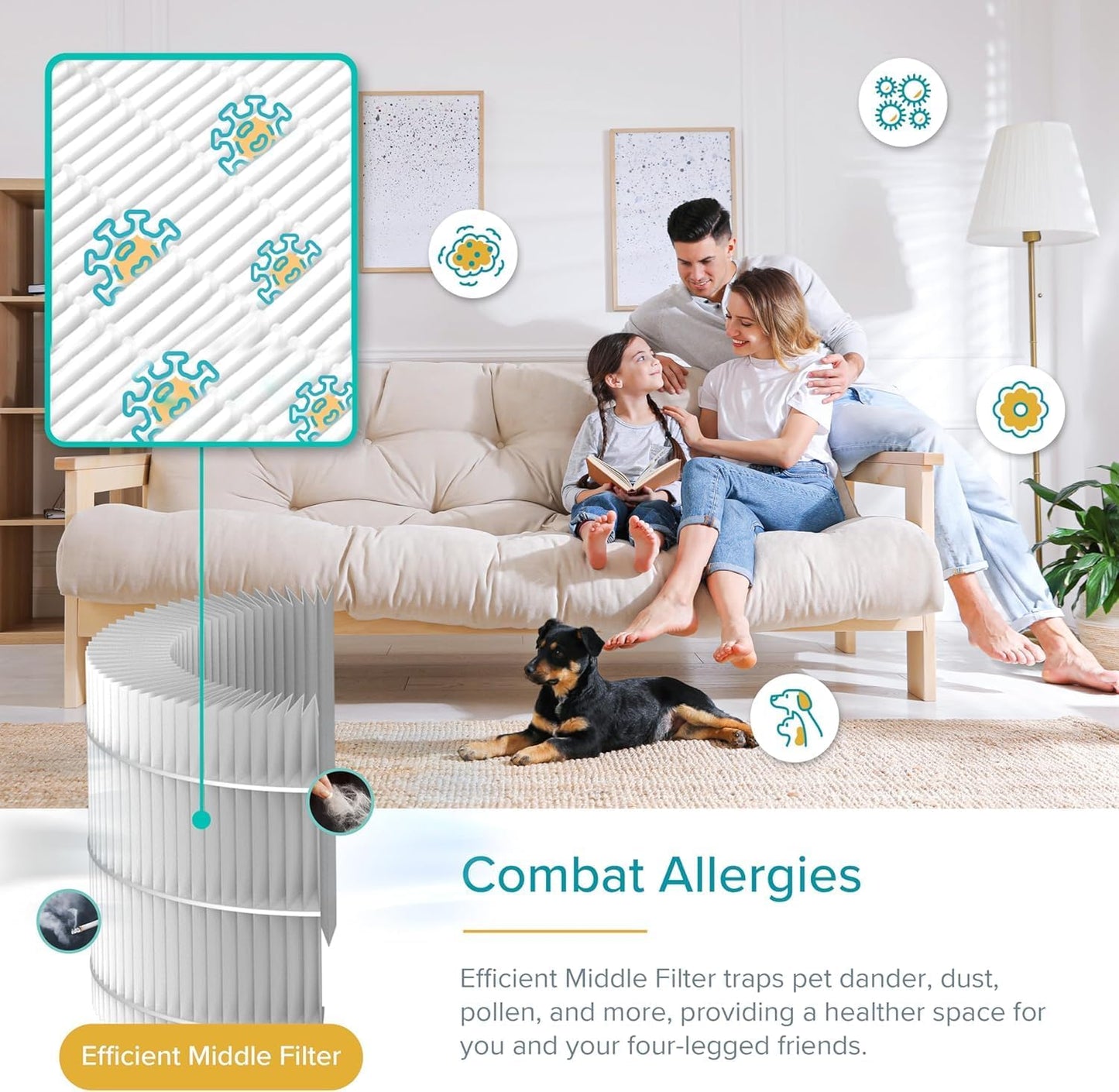 Purificador de Aire para Hogares con Mascotas | LEVOIT Core P350-P