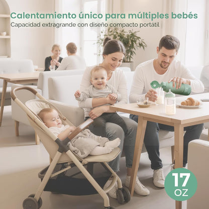 Momcozy Calentador de Leche Portátil para Viajes | Inalámbrico, Recargable y con Modos de Calentamiento Dual