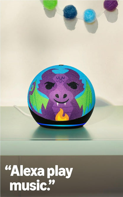 Parlante Inteligente para Niños con Alexa Amazon Echo Dot Kids 5.ª Gen. | Dragón
