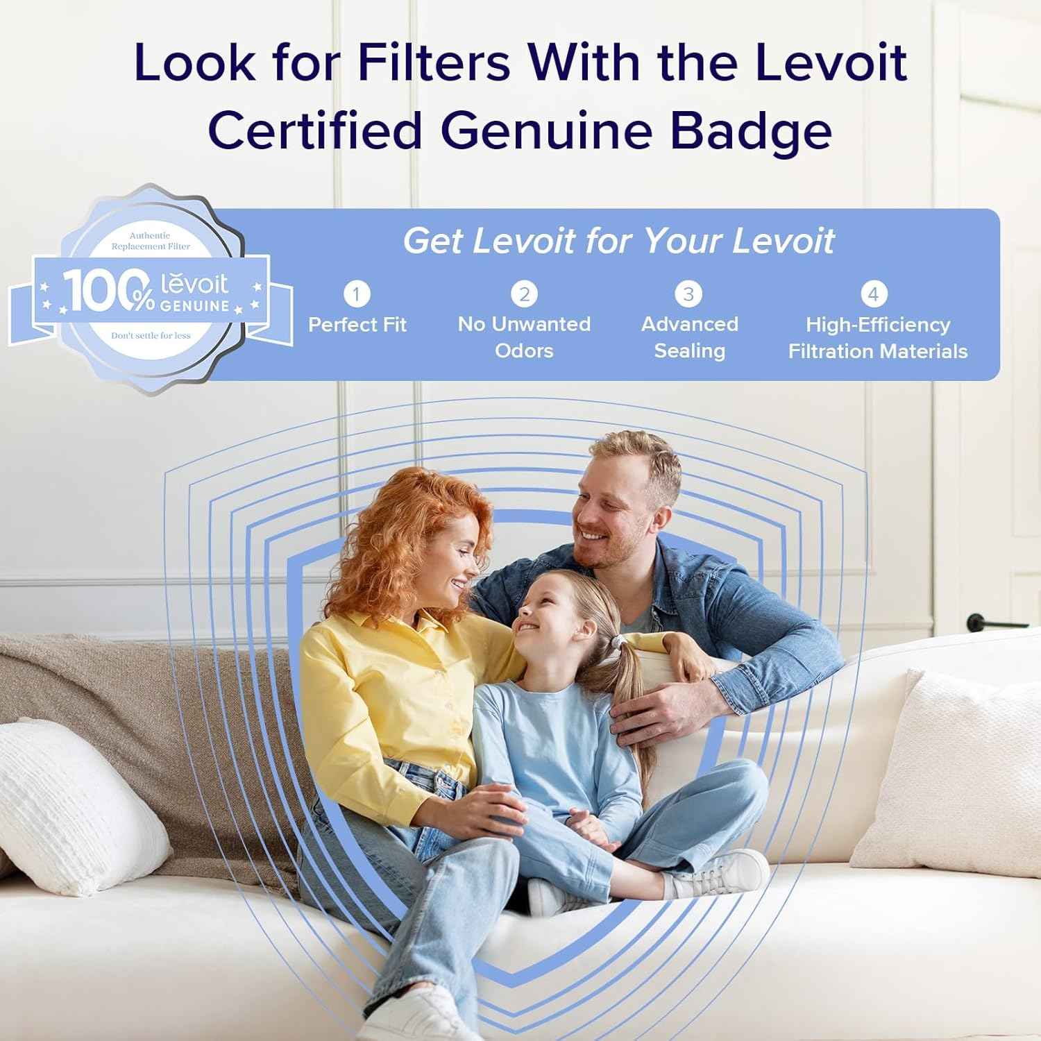 LEVOIT Vital 100S-P – Purificador de aire inteligente para habitaciones grandes hasta 1073 ft², WiFi, filtro grado HEPA