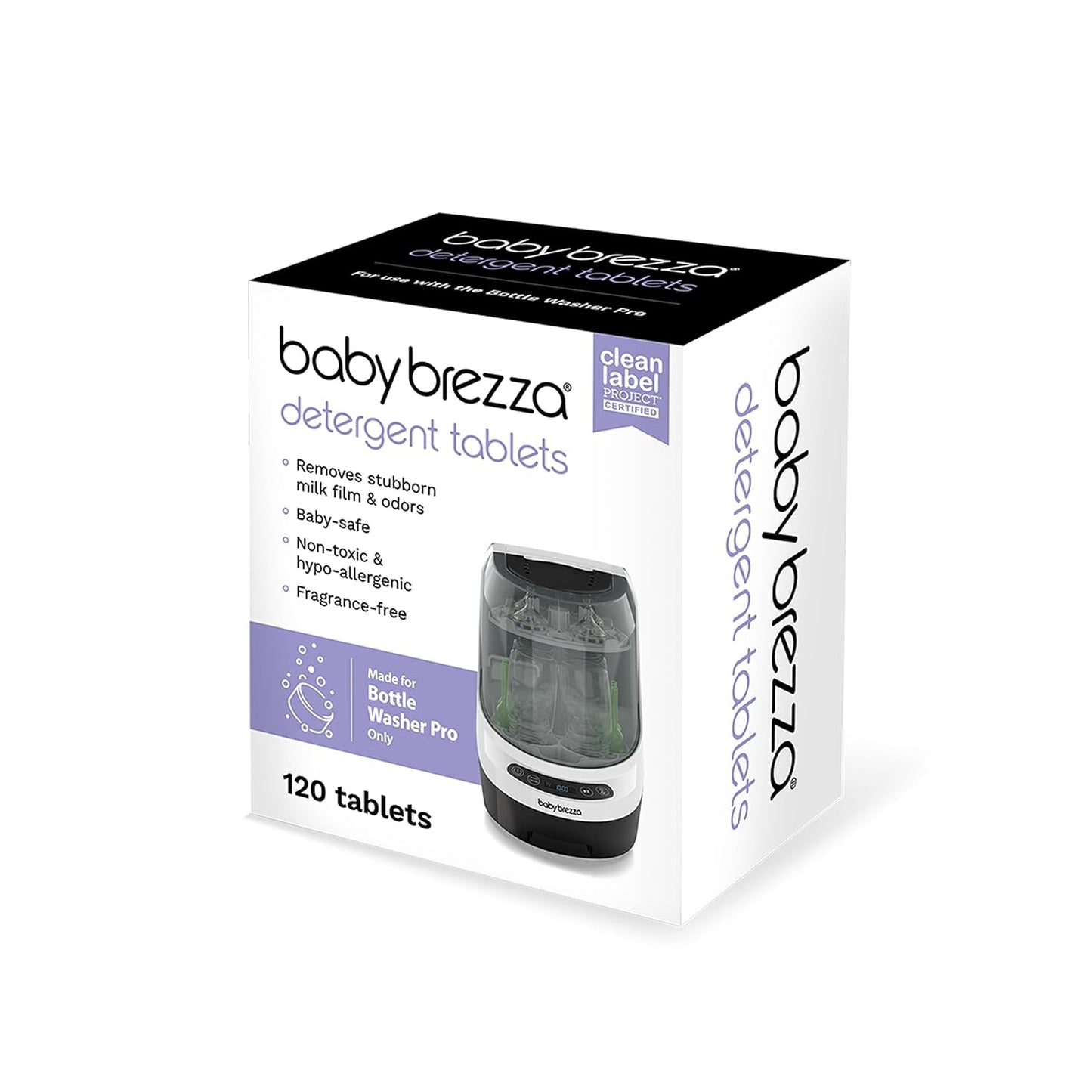 Baby Brezza – Tabletas de detergente para lavadora de biberones, 120 unidades