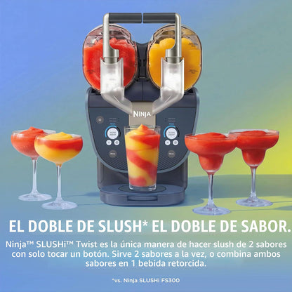 Ninja SLUSHi Twist Máquina de Bebidas Congeladas 2 en 1 | Granizados, Frappés y Bebidas Heladas
