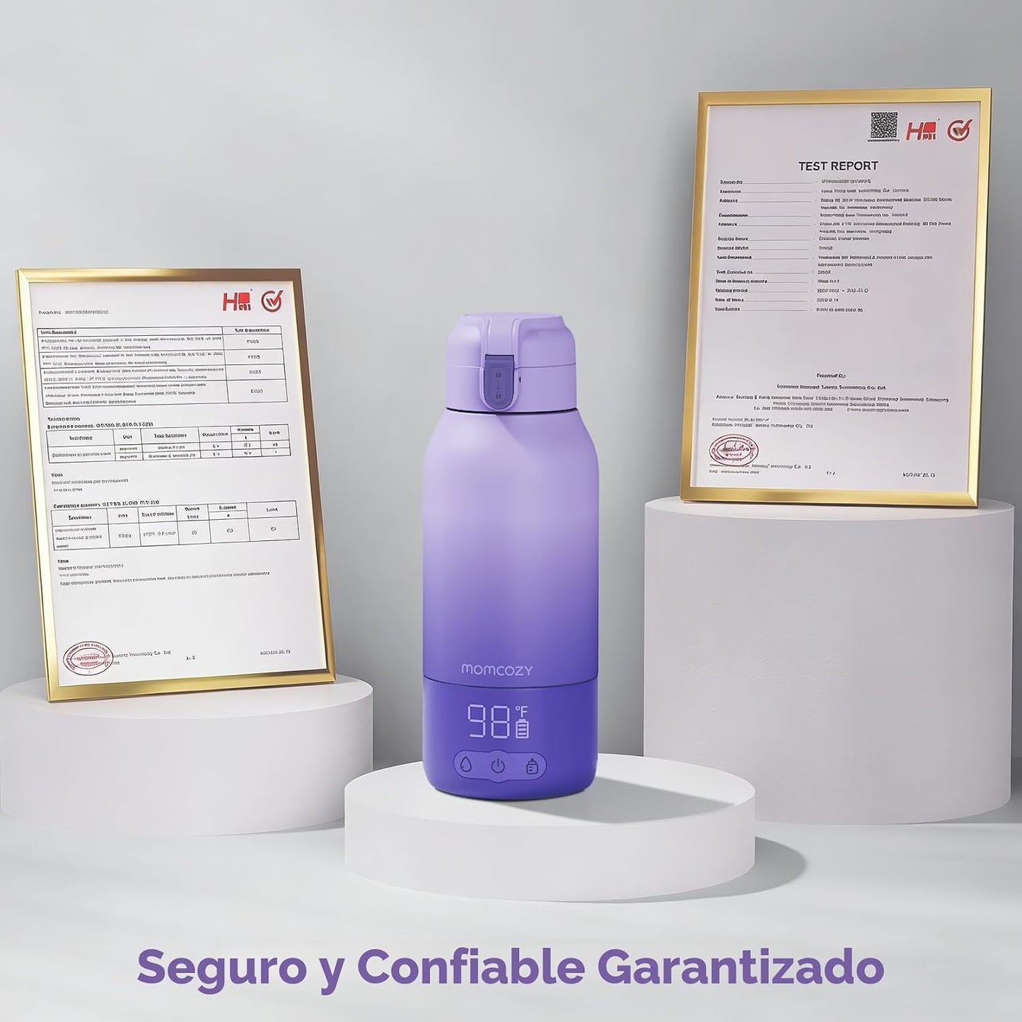 Momcozy Calentador de Leche Portátil para Viajes | Inalámbrico, Recargable y con Modos de Calentamiento Dual