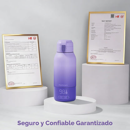 Momcozy Calentador de Leche Portátil para Viajes | Inalámbrico, Recargable y con Modos de Calentamiento Dual