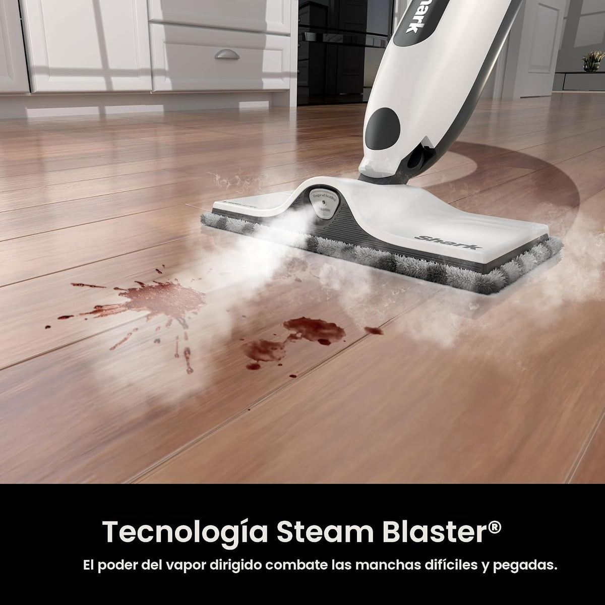 Shark SteamSpot Mopa a Vapor con Ráfaga de Vapor para Pisos Duros