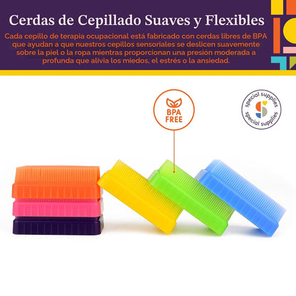 Cepillos de Terapia Sensorial para Estimulación, Paquete de 6 - Special Supplies