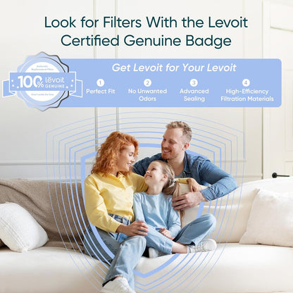 LEVOIT Core 200S-P – Purificador de aire inteligente con filtro HEPA 3 en 1 para dormitorio