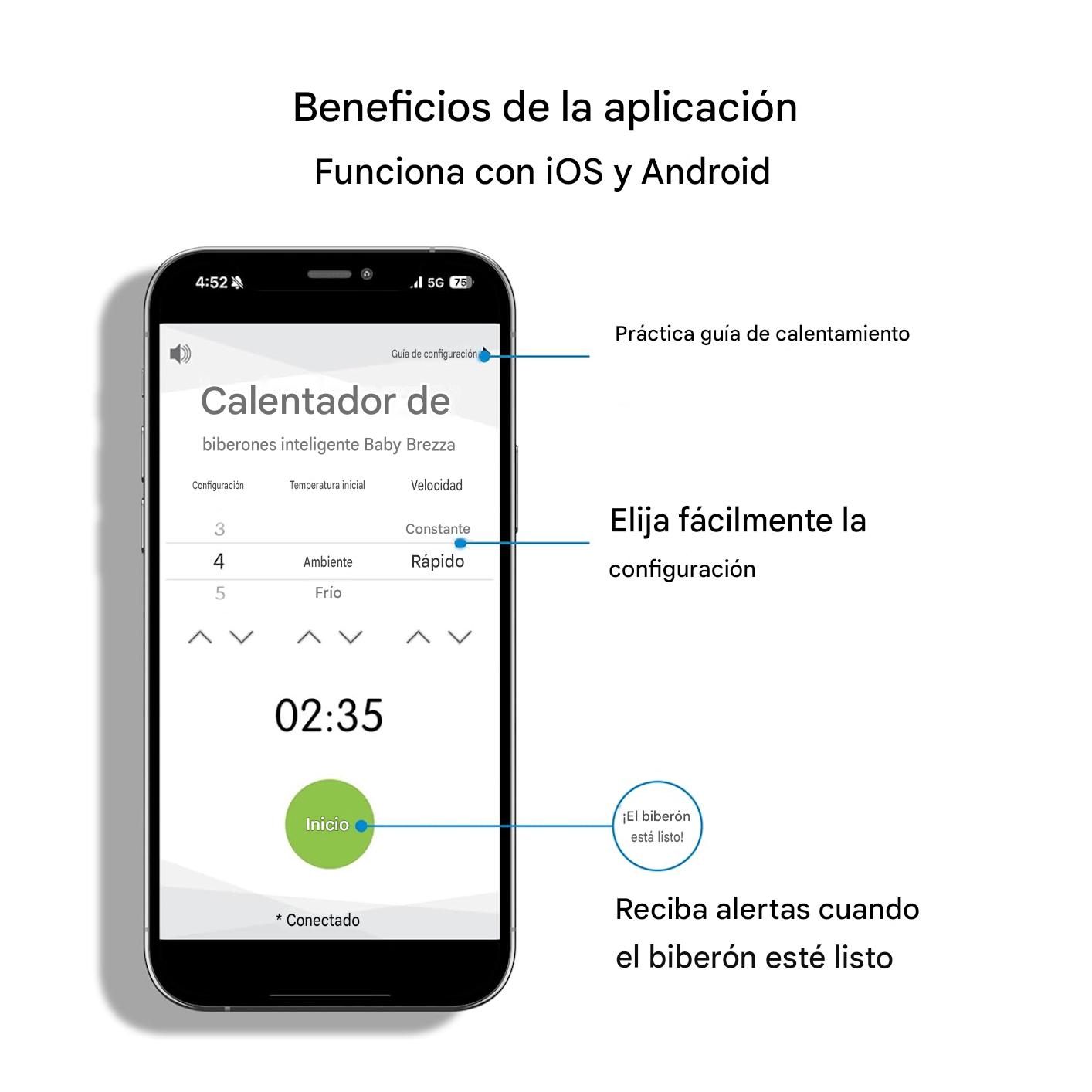 Baby Brezza – Calentador Inteligente de Biberones y Leche Materna