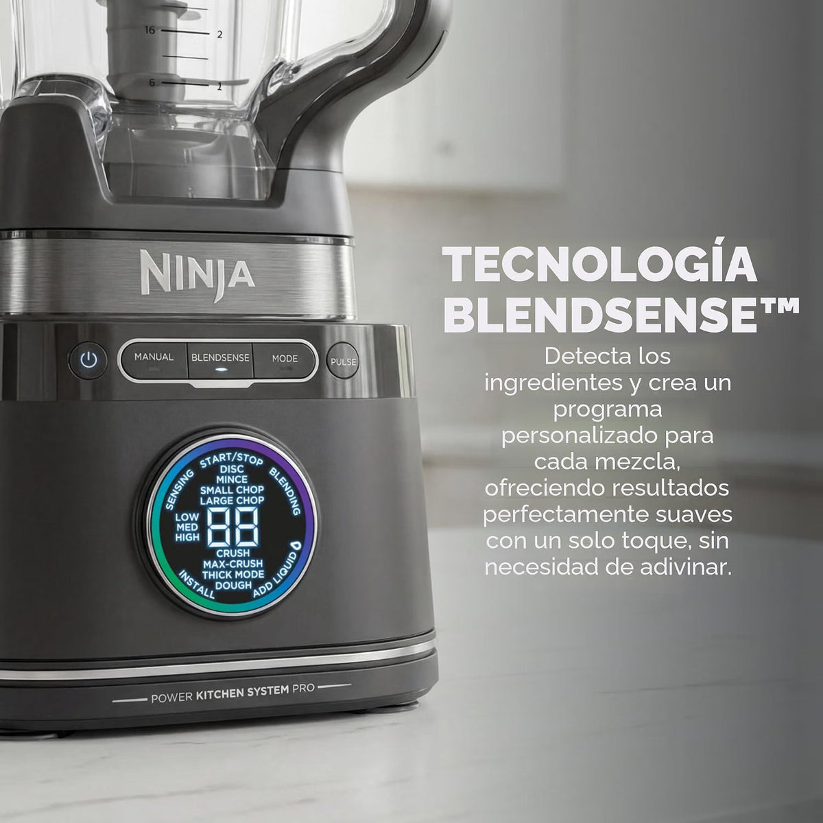 Licuadora y Procesador de Alimentos 3 en 1 - Ninja BlendSense Pro 1800W | Batidos, Masas y Salsas