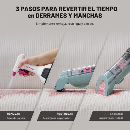Shark StainForce Inalámbrico | Limpiador Portátil de Manchas para Alfombras, Tapicería y Autos