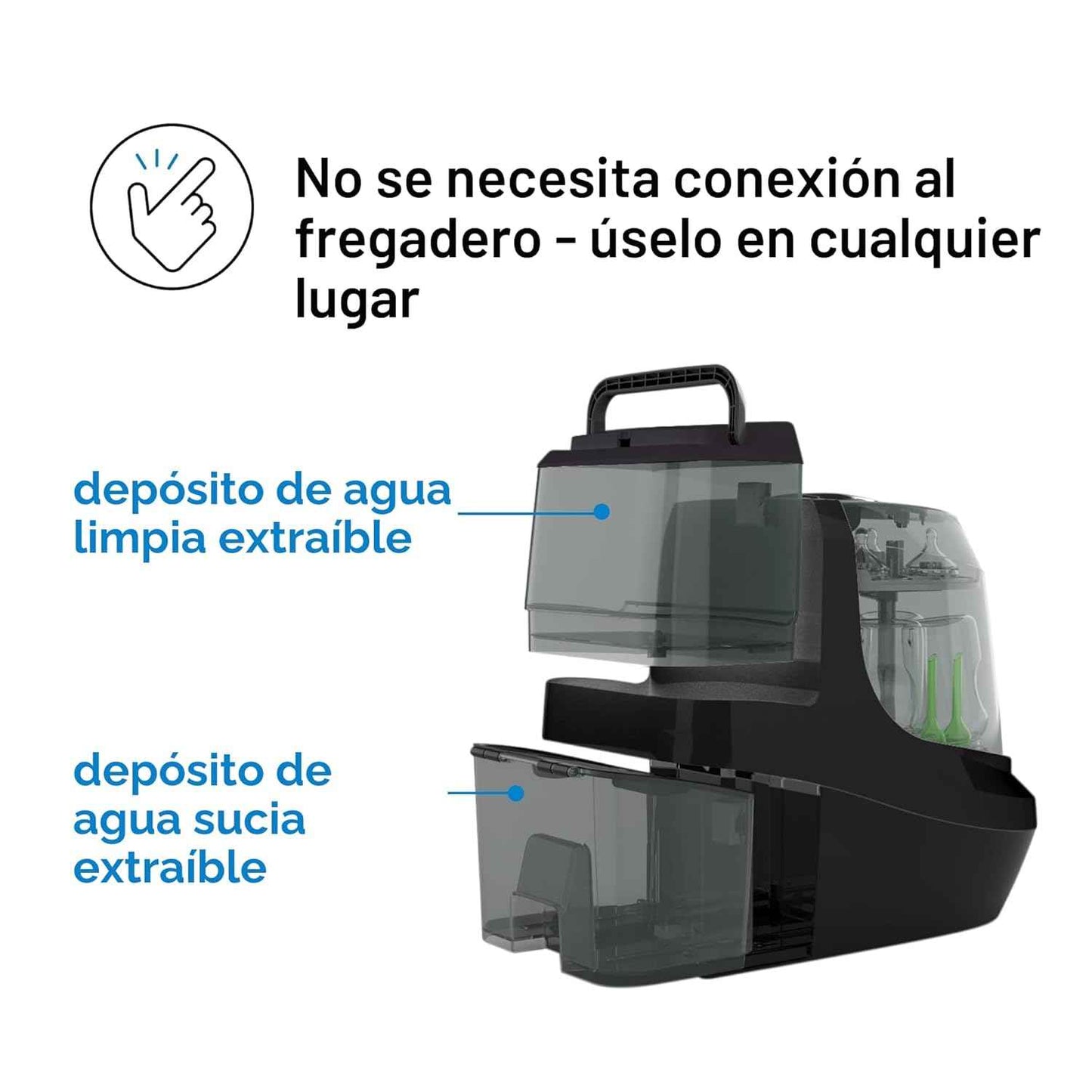 Baby Brezza Bottle Washer Pro – Lavadora, Esterilizador y Secadora de Biberones Todo en Uno