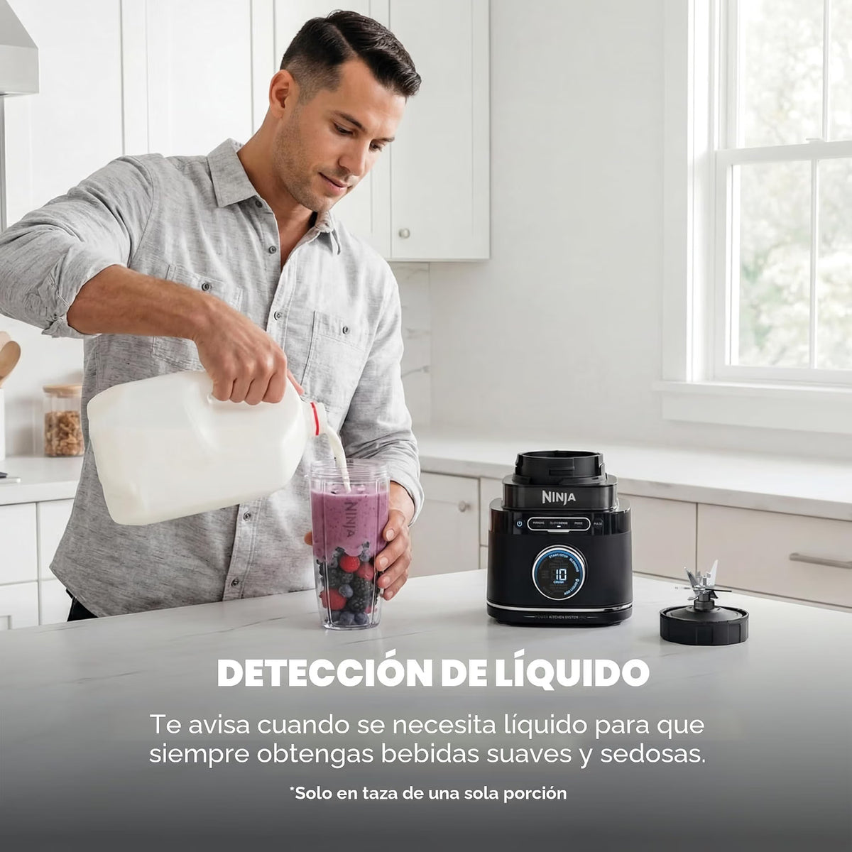 Licuadora y Procesador de Alimentos 3 en 1 - Ninja BlendSense Pro 1800W | Batidos, Masas y Salsas