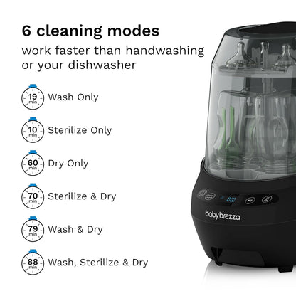 Baby Brezza Bottle Washer Pro – Lavadora, Esterilizador y Secadora de Biberones Todo en Uno
