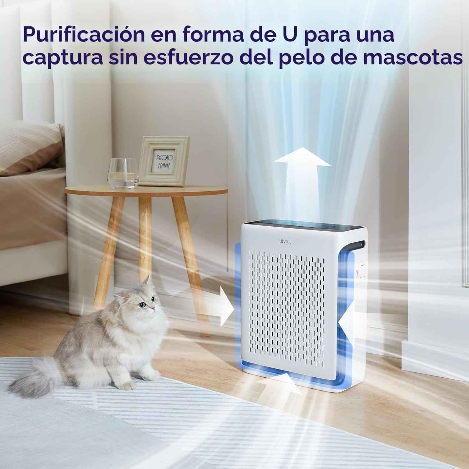 LEVOIT Vital 100S-P – Purificador de aire inteligente para habitaciones grandes hasta 1073 ft², WiFi, filtro grado HEPA