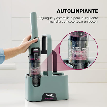 Shark StainForce Inalámbrico | Limpiador Portátil de Manchas para Alfombras, Tapicería y Autos