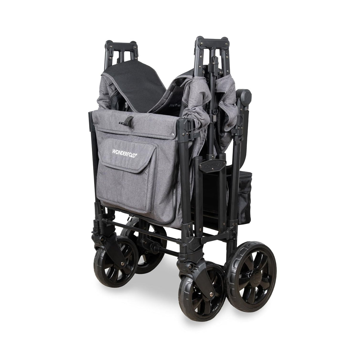 WonderFold W4 Elite Pro – Cochecito Wagon para 4 Plazas, Marco de Aluminio, Toldo UV y Arnés de 5 Puntos