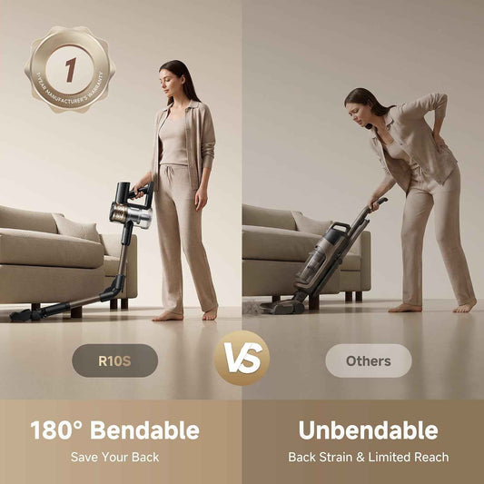 DREAME R10S | Aspiradora Inalámbrica con Varilla Flexible de 180°