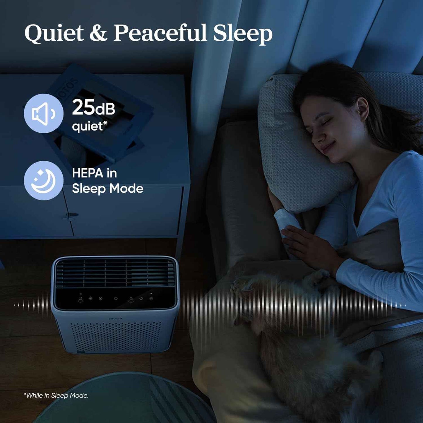 LEVOIT Vital 100S-P – Purificador de aire inteligente para habitaciones grandes hasta 1073 ft², WiFi, filtro grado HEPA
