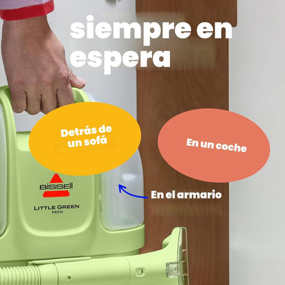 Limpiador Portátil de Alfombras, Tapicería y Manchas de Mascotas - BISSELL Little Green Mini
