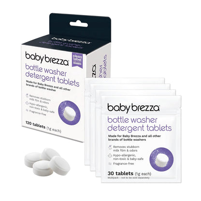 Baby Brezza – Tabletas de detergente para lavadora de biberones, 120 unidades