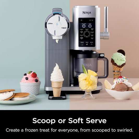 Ninja Swirl CREAMi - Máquina para hacer helado 13 en 1 y servir suave, sorbete, batido, yogur congelado