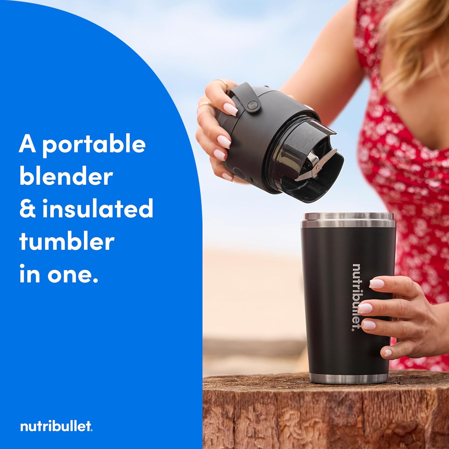 Batidora portátil abatible con vaso aislante - NutriBullet Flip