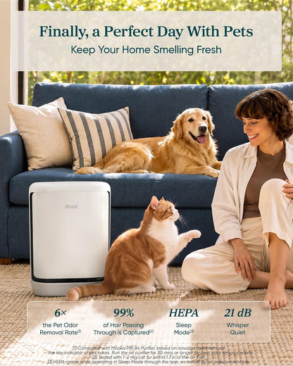 Purificador de Aire para Mascotas - Levoit Vital Pet Pro | Captura Pelo, Caspa y Ayuda a Reducir Olores